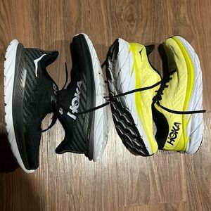 2 pairs Mens Hoka running shoes size M10.5